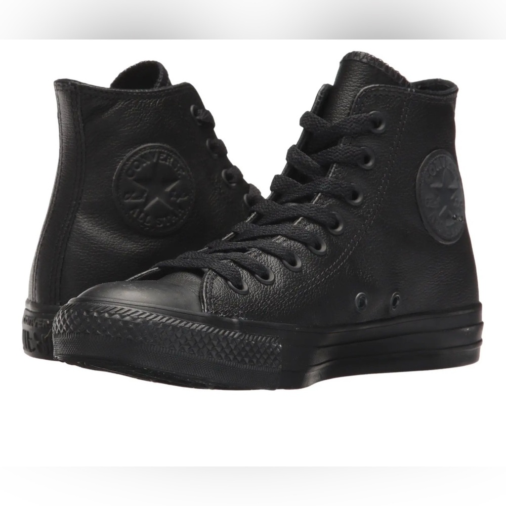 Converse Chuck Taylor All Star Leather High Top Sneakers - Black